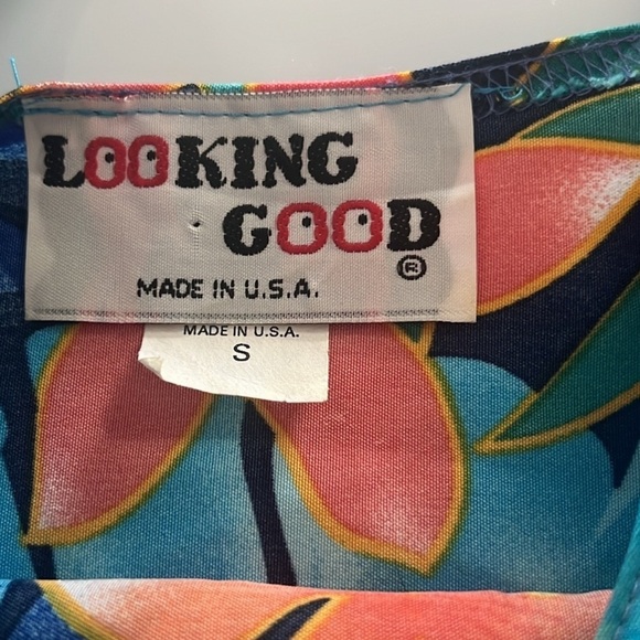 VTG Looking Good, Hawaii,USA,Attached Tie,Vibrant Excellent Condition Size Small - Picture 3 of 11